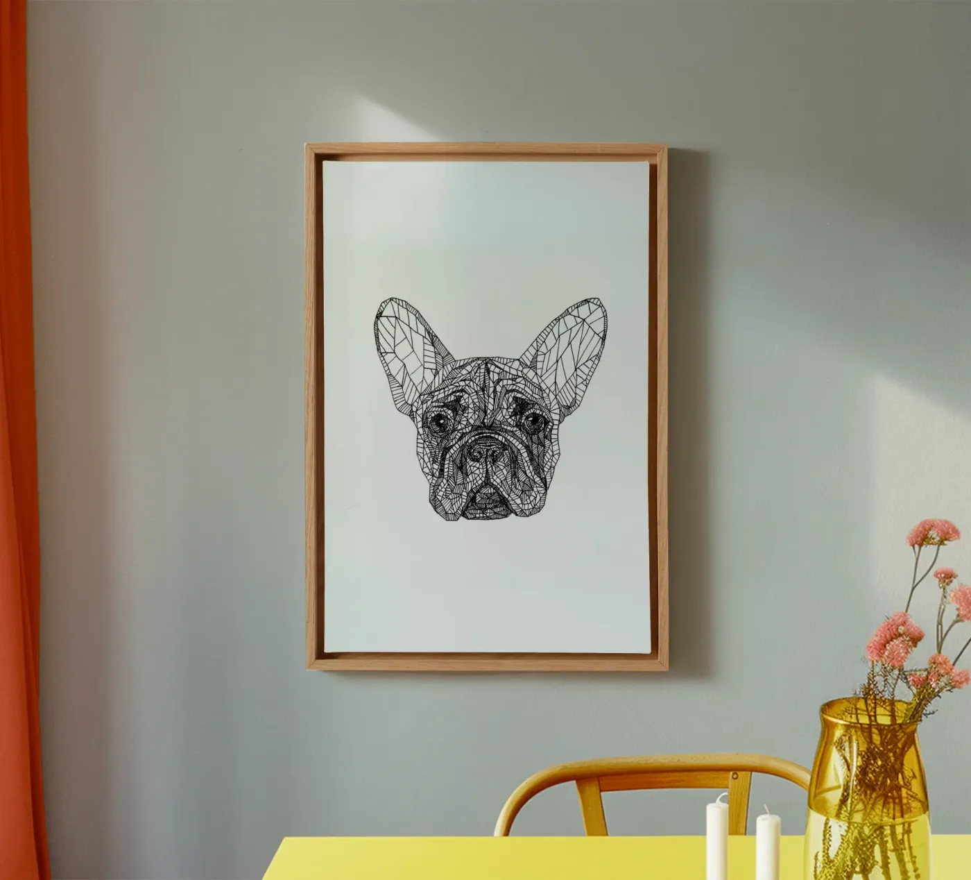 Frenchie tela da Pen & Ink