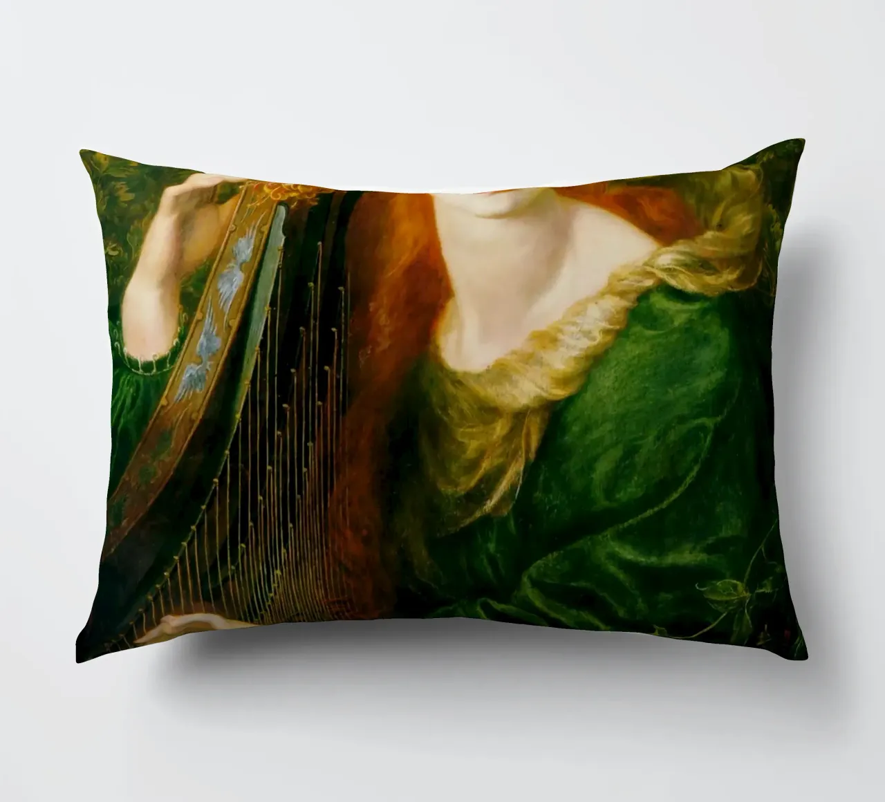 Dante Gabriel Rossetti - The Garland cuscino da Timeless Artworks