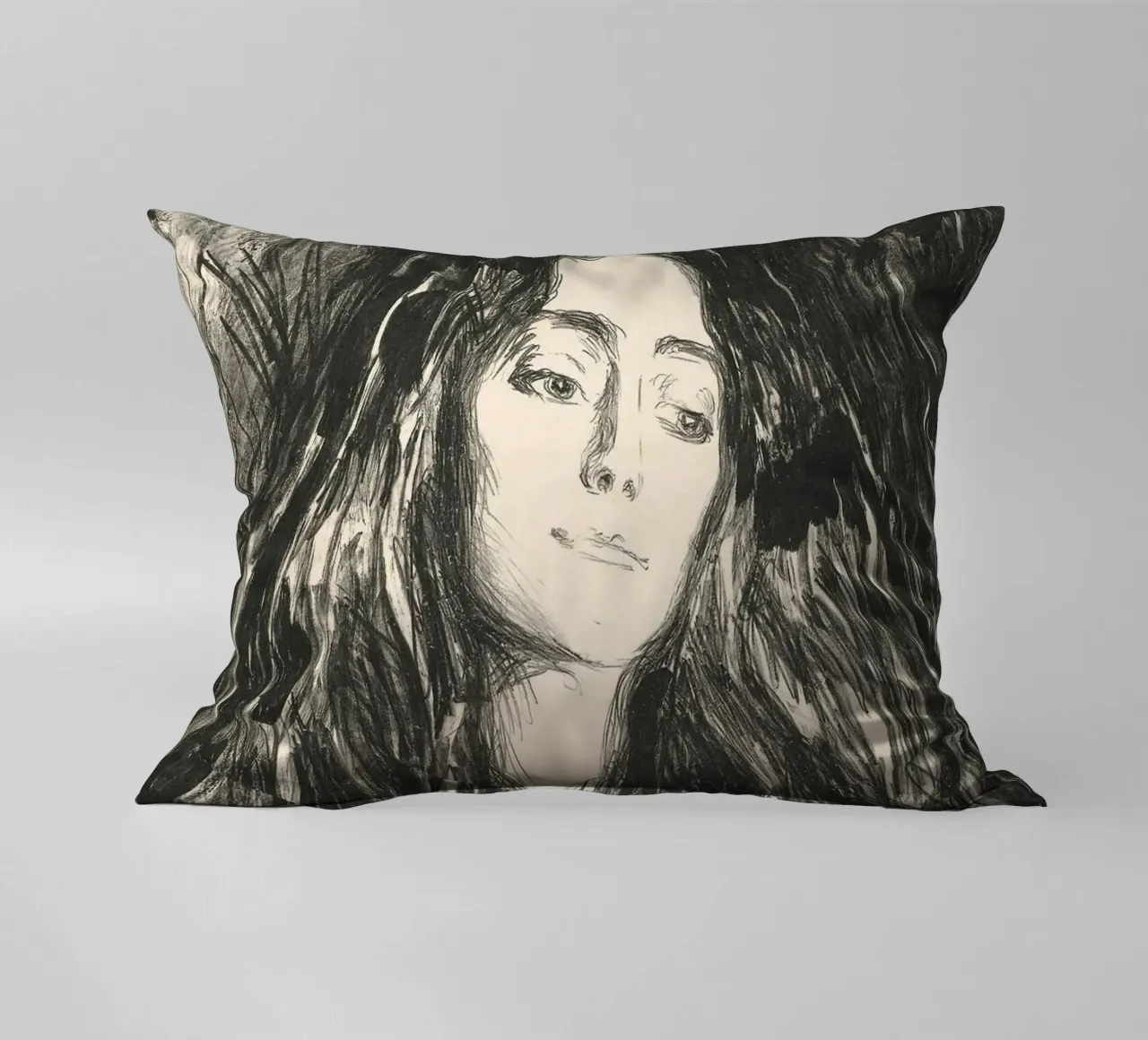 Edvard Munch - La spilla. Eva Mudocci cuscino da Timeless Artworks