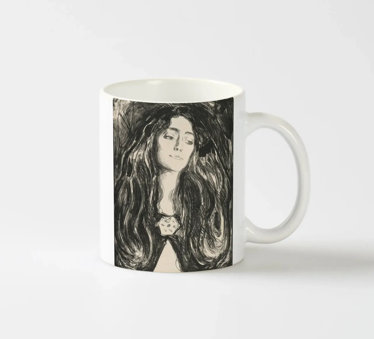 Edvard Munch - La spilla. Eva Mudocci tazza in ceramica da Timeless Artworks