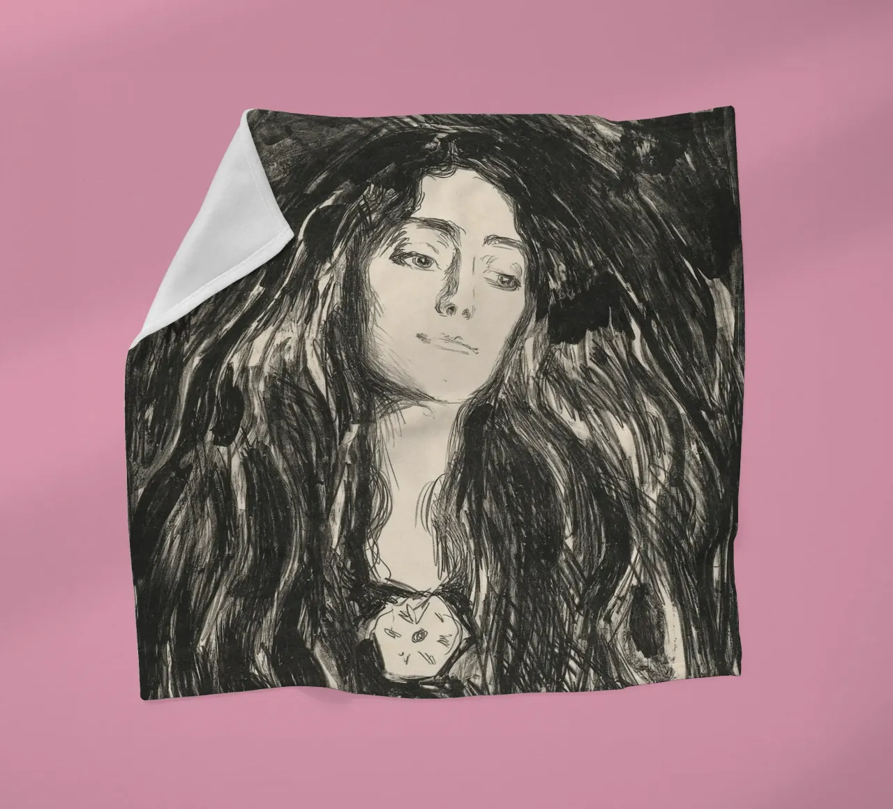 Edvard Munch - La spilla. Eva Mudocci coperta in pile da Timeless Artworks