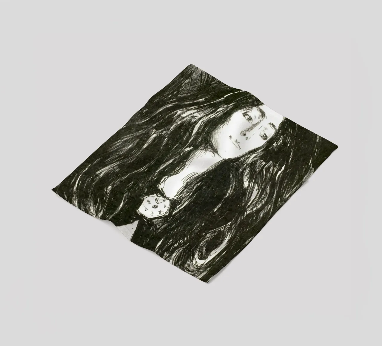 Edvard Munch - La spilla. Eva Mudocci. 1903 coperta in pile da Timeless Artworks