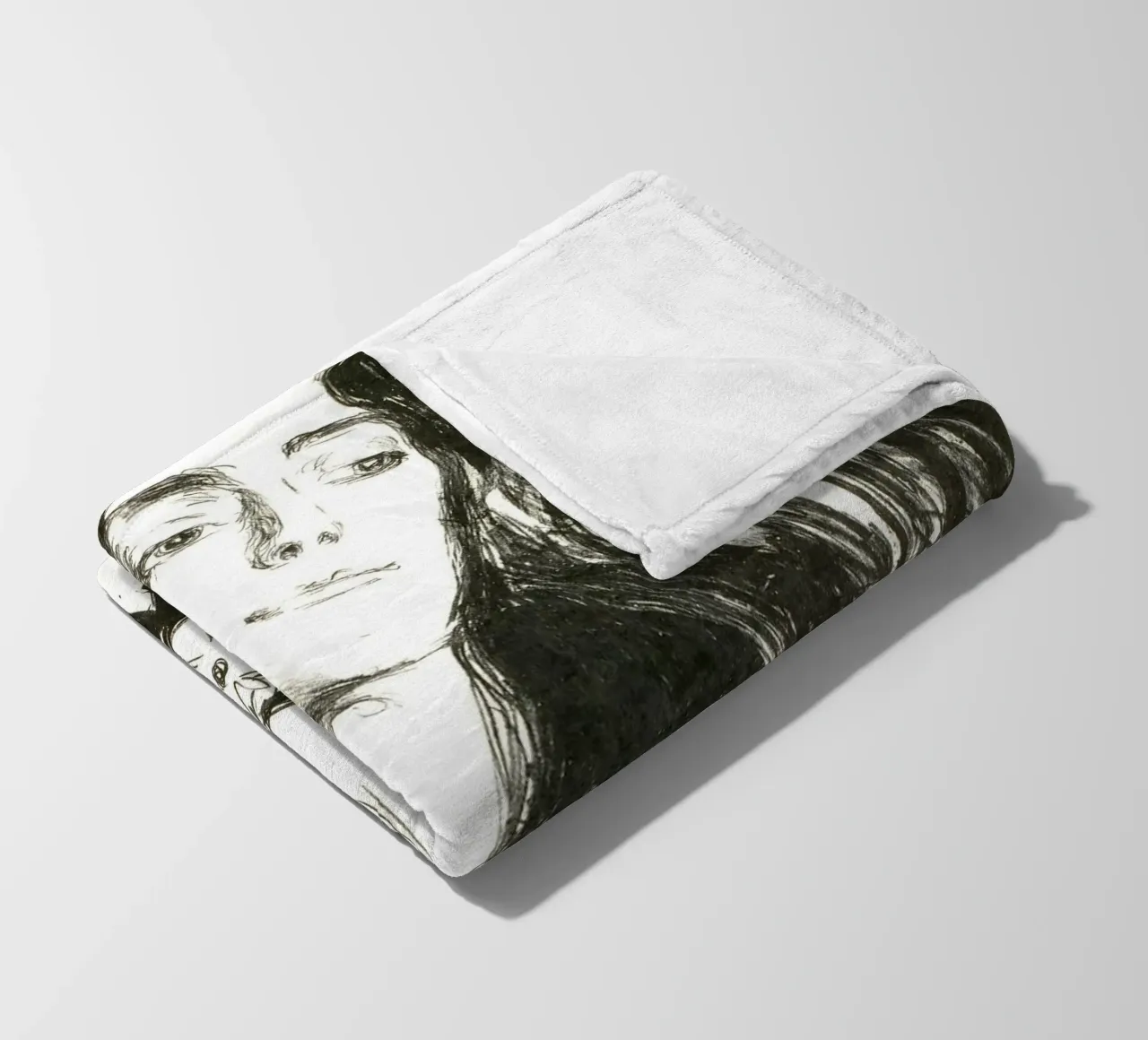 Edvard Munch - La spilla. Eva Mudocci. 1903 coperta in pile da Timeless Artworks