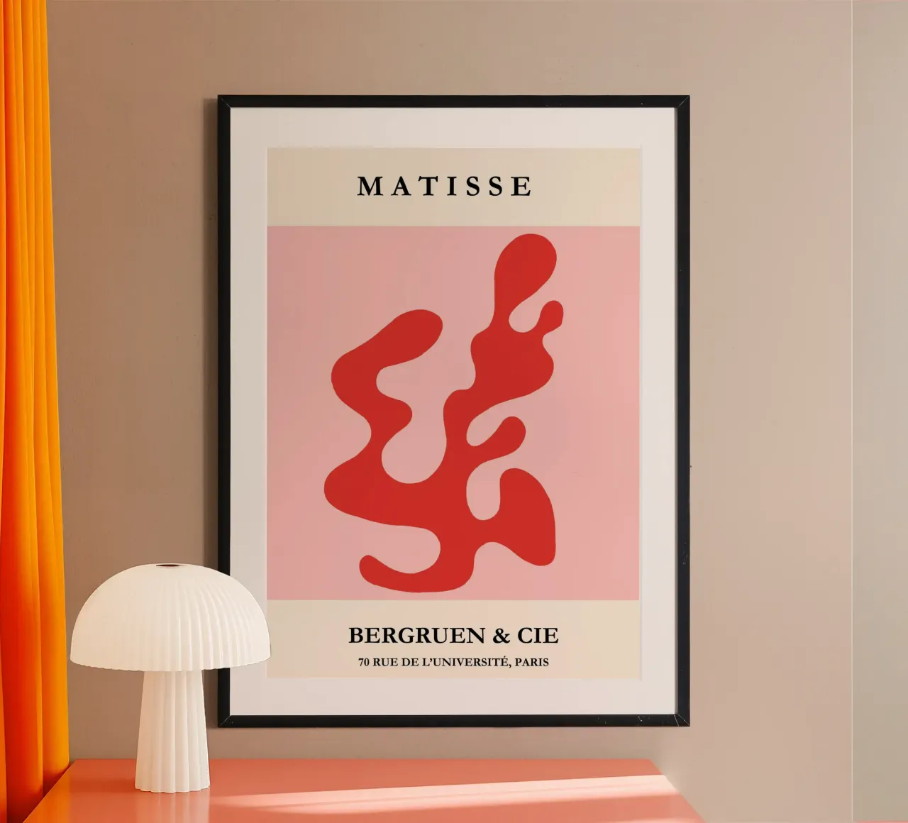 Bold & Blooming | Matisse-Inspired Abstract Print poster con telaio in plastica da PrintCessStudio