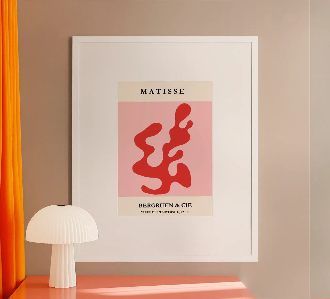 Bold & Blooming | Matisse-Inspired Abstract Print poster con telaio in plastica da PrintCessStudio