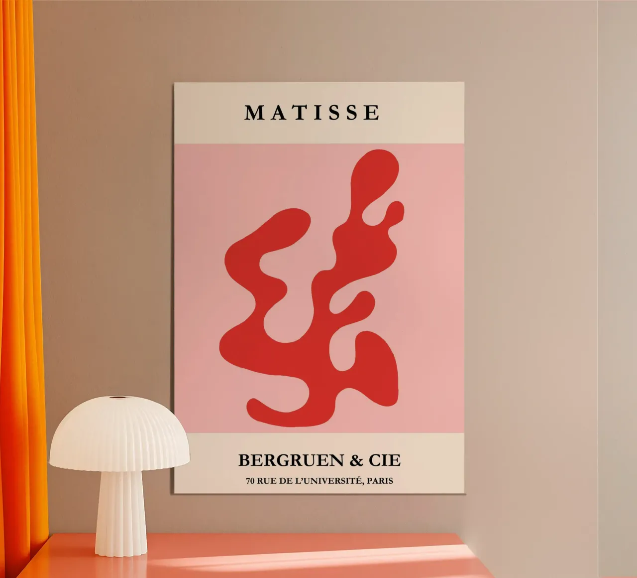 Bold & Blooming | Matisse-Inspired Abstract Print poster con telaio in plastica da PrintCessStudio