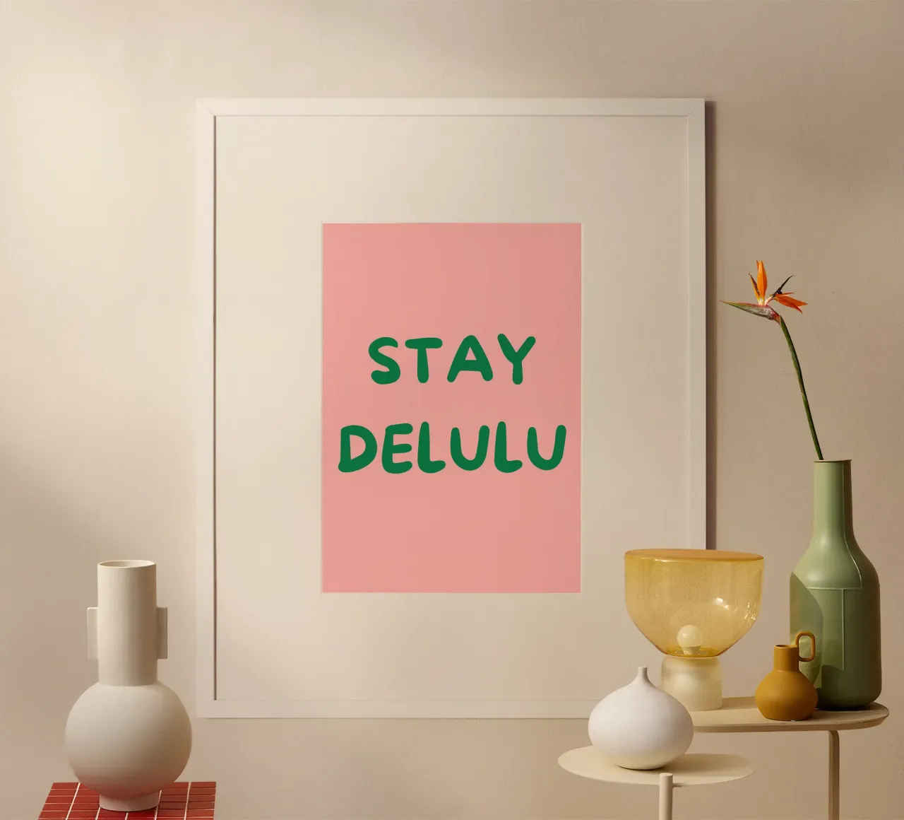 Stay Delulu | Fun & Trendy Aesthetic Print poster da PrintCessStudio