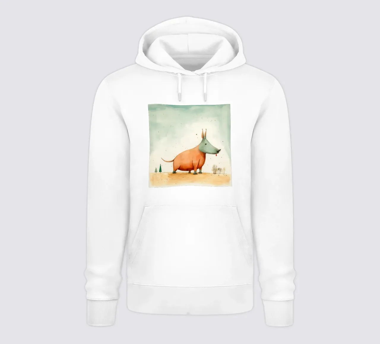 L'oritteropo minimale 2 felpa con cappuccio da Minimal Animal Art