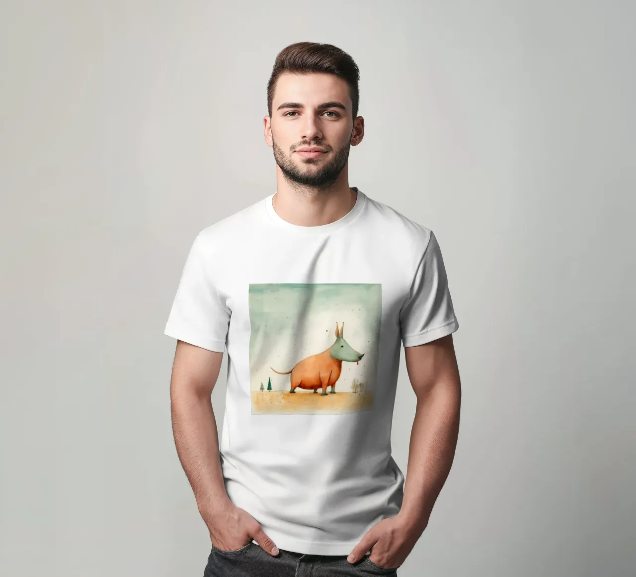 L'oritteropo minimale 2 t-shirt da Minimal Animal Art
