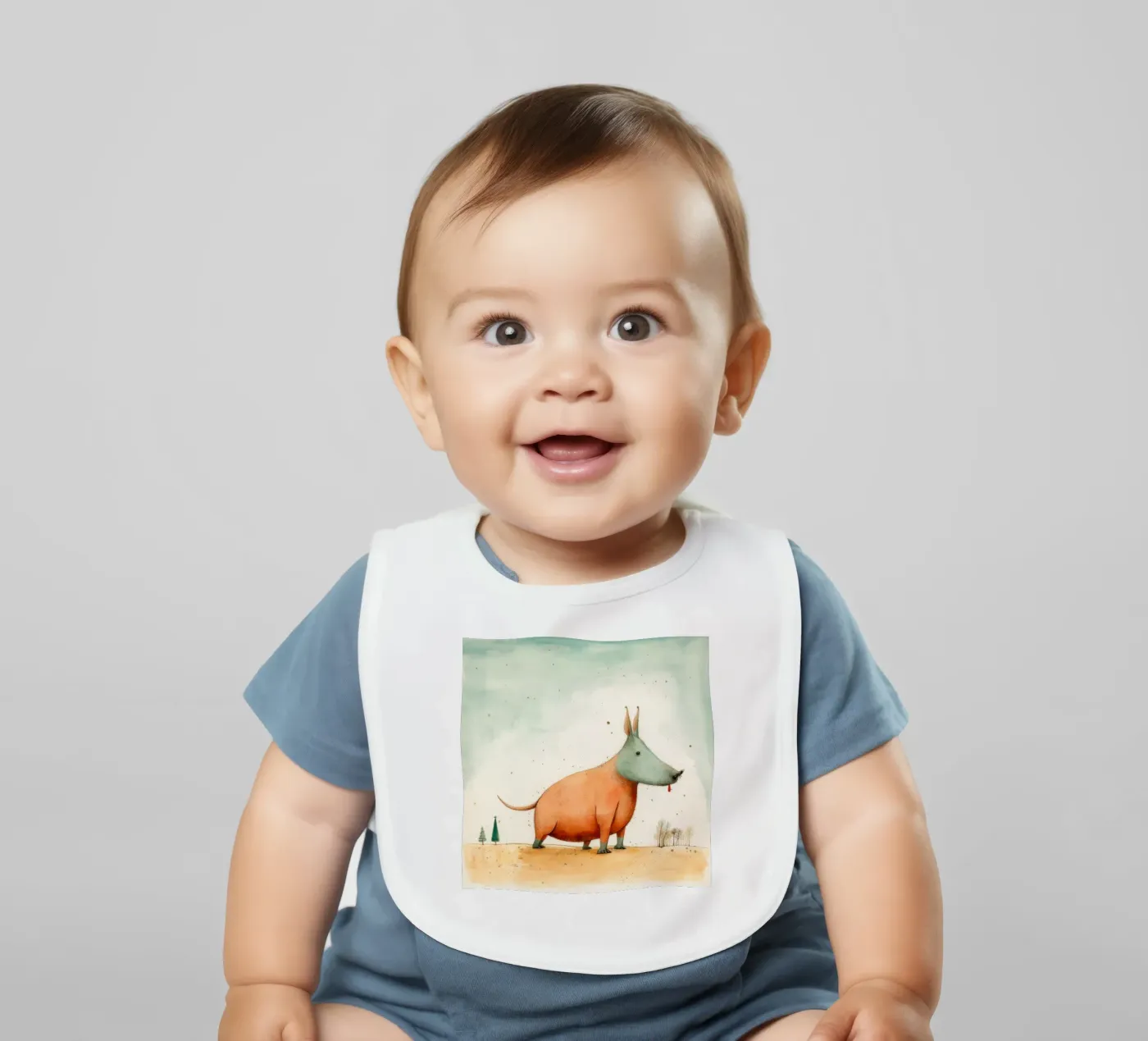 Minimum Aardvark bavoir de Minimal Animal Art