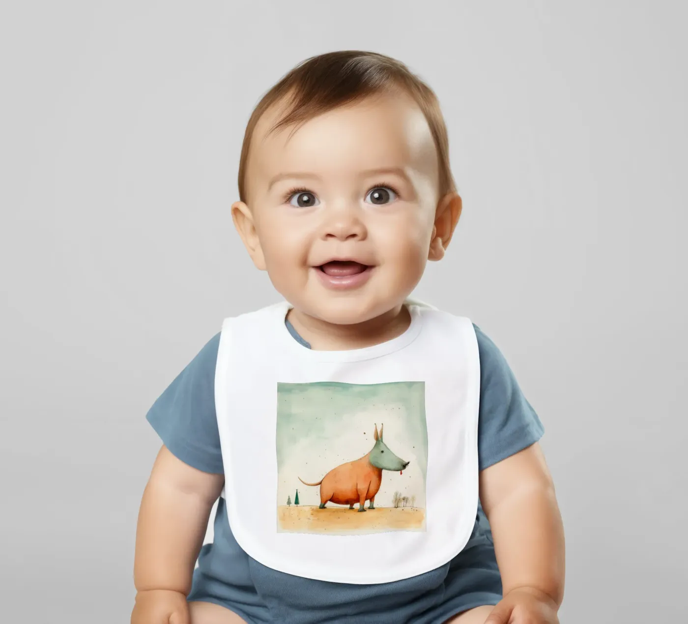 Minimum Aardvark bavoir de Minimal Animal Art