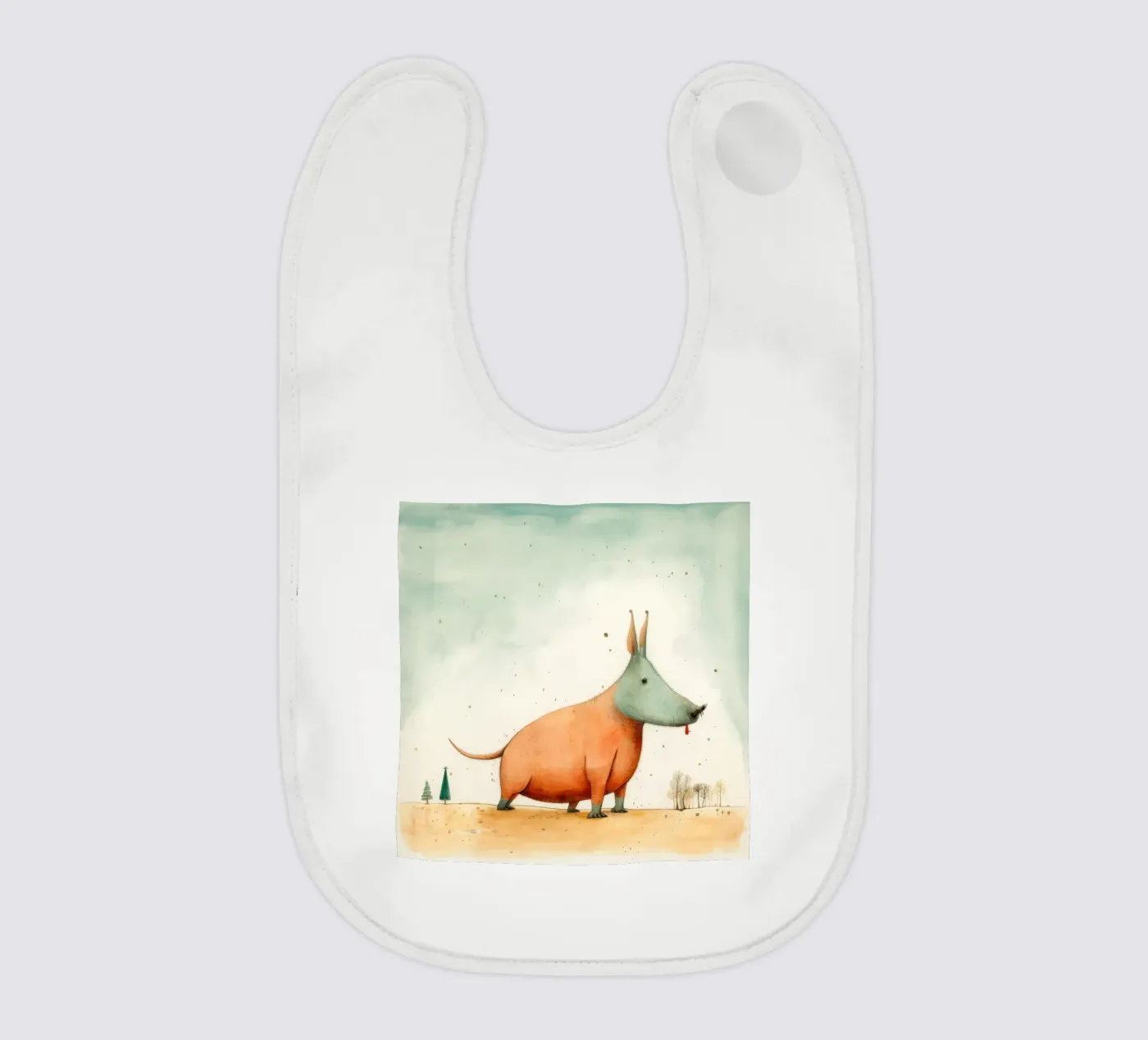 Minimum Aardvark bavoir de Minimal Animal Art