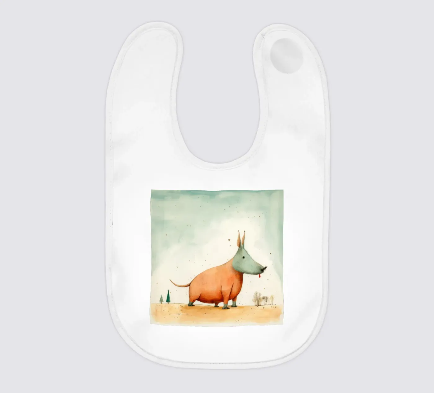 Minimum Aardvark bavoir de Minimal Animal Art