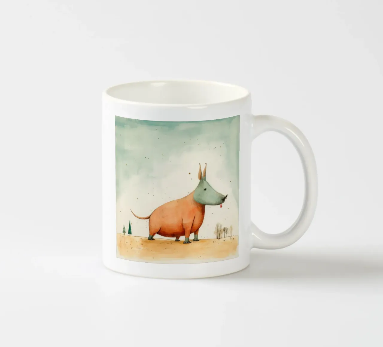 L'oritteropo minimale 2 tazza in ceramica da Minimal Animal Art