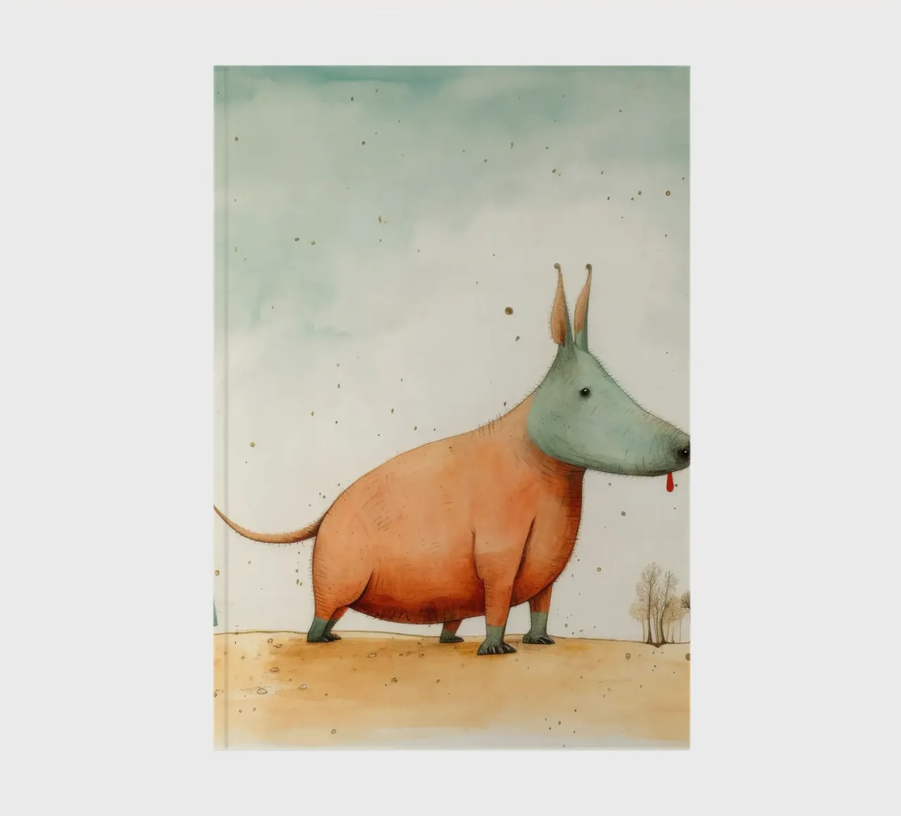 Minimal Aardvark 2 notebook by Minimal Animal Art