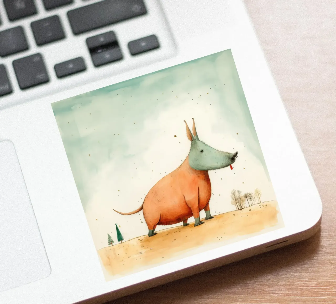 Mínimo Aardvark 2 pegatina de Minimal Animal Art