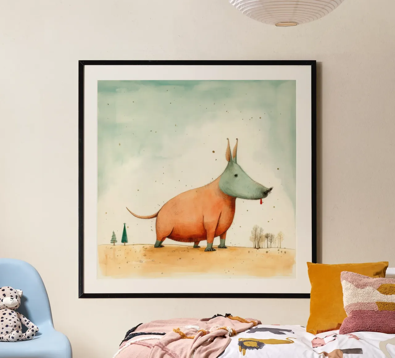Minimo Aardvark poster da Minimal Animal Art