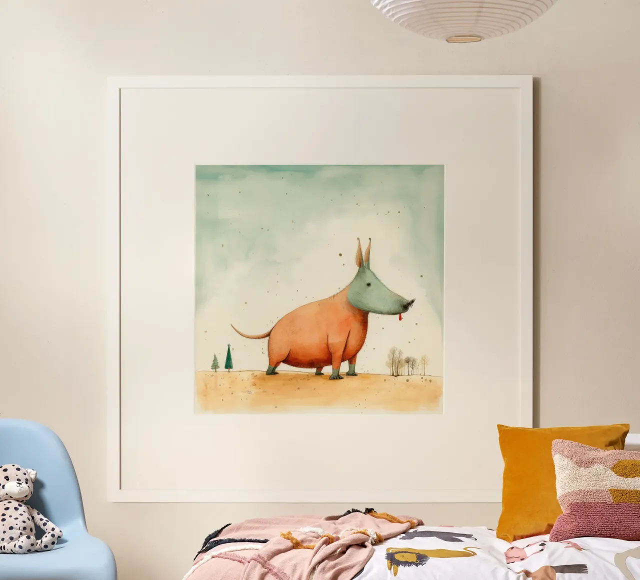 Minimo Aardvark poster da Minimal Animal Art