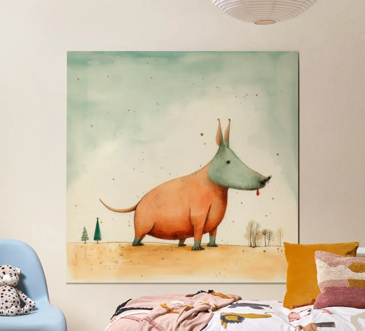 Minimo Aardvark poster da Minimal Animal Art