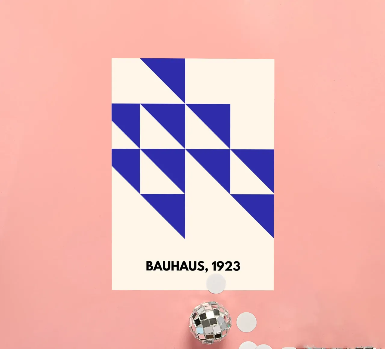 Blue Serenity | Abstract Bauhaus-Inspired Print adesivo da PrintCessStudio