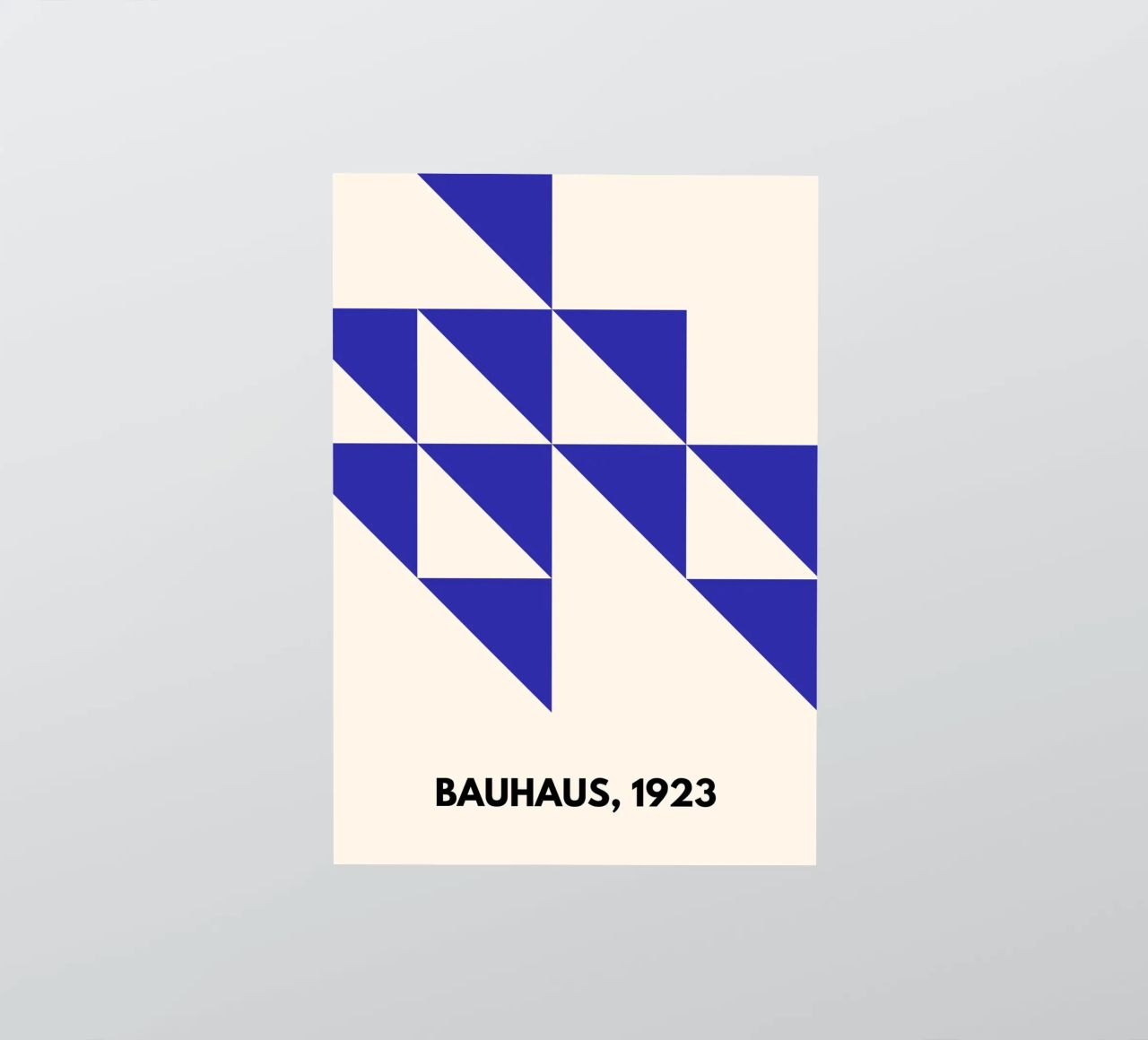 Blue Serenity | Abstract Bauhaus-Inspired Print pegatina de PrintCessStudio