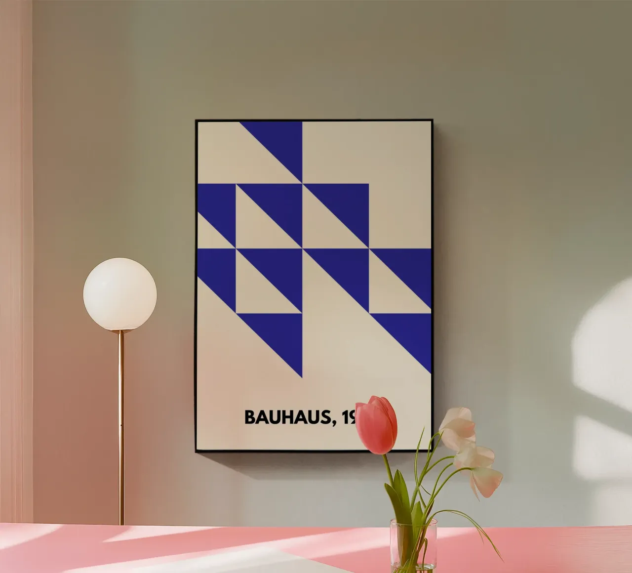 Blue Serenity | Abstract Bauhaus-Inspired Print plexiglass da PrintCessStudio