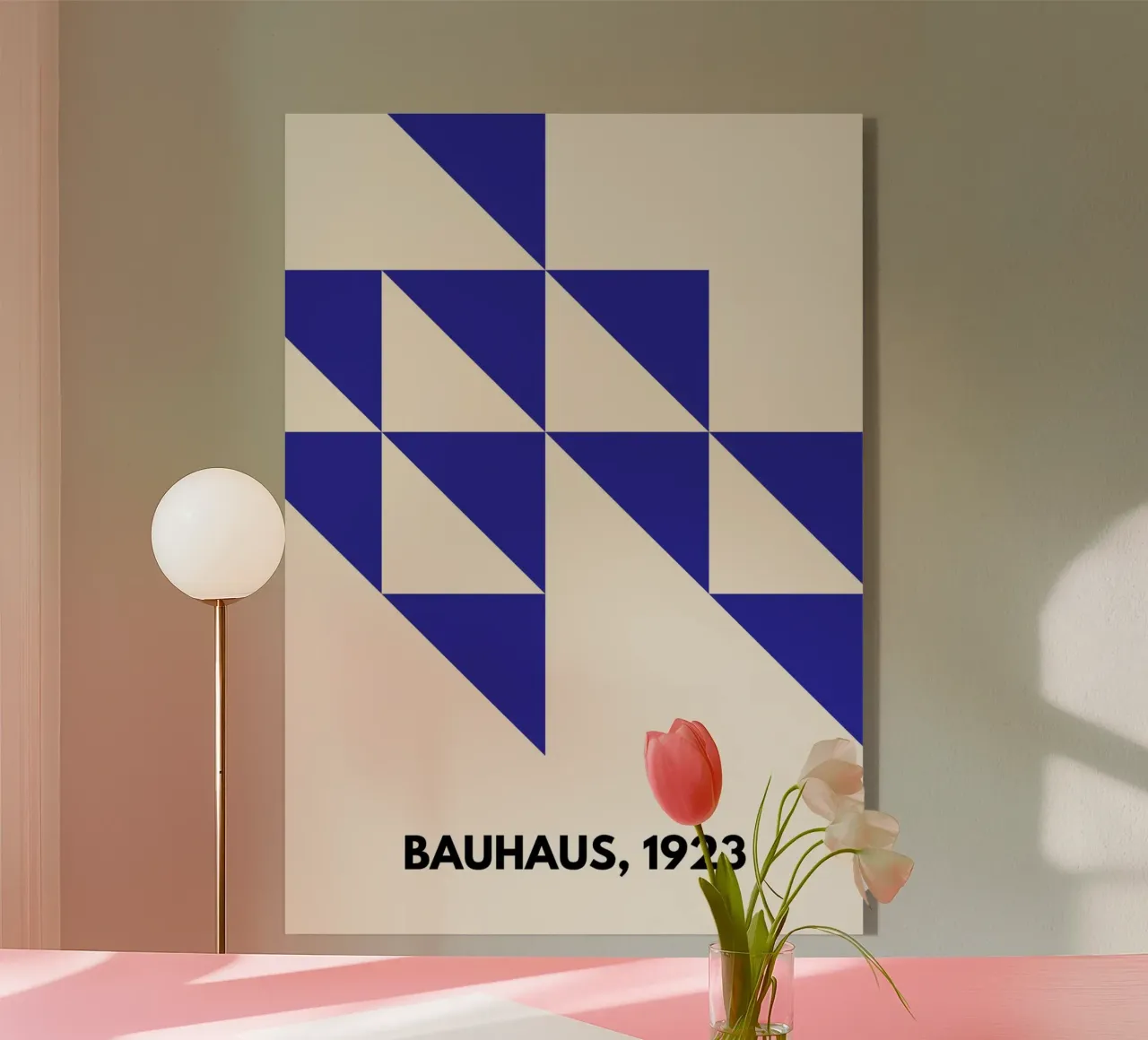 Blue Serenity | Abstract Bauhaus-Inspired Print plexiglass da PrintCessStudio