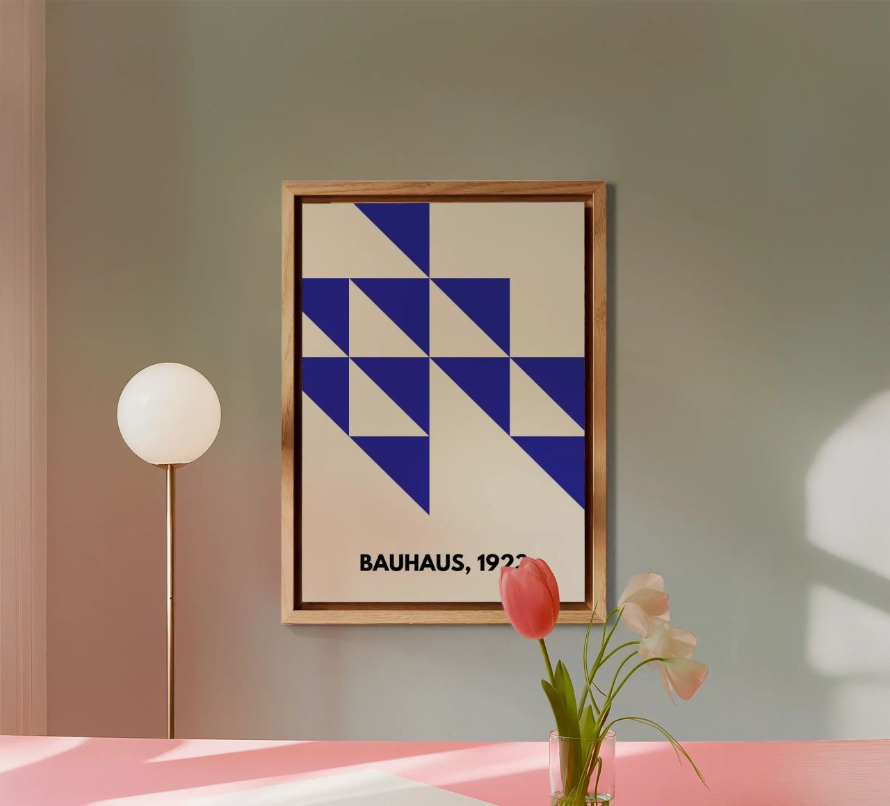 Blue Serenity | Abstract Bauhaus-Inspired Print aluminio dibond de PrintCessStudio