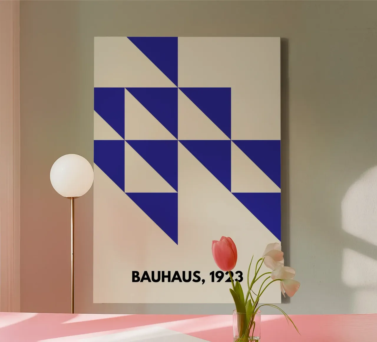 Blue Serenity | Abstract Bauhaus-Inspired Print canvas by PrintCessStudio
