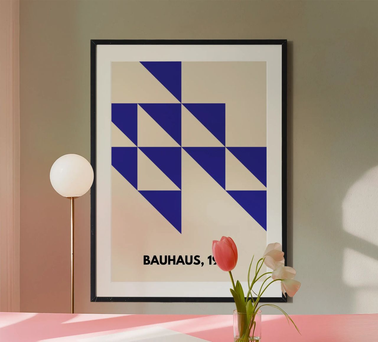 Blue Serenity | Abstract Bauhaus-Inspired Print hahnemühle de PrintCessStudio