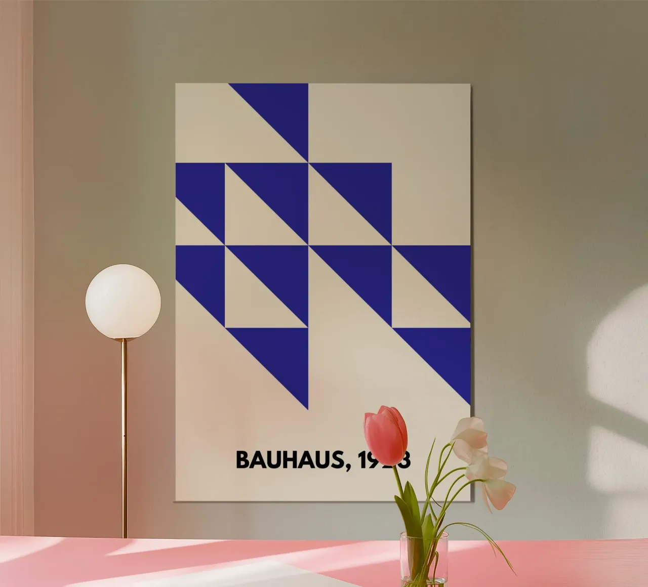 Blue Serenity | Abstract Bauhaus-Inspired Print carta hahnemühle da PrintCessStudio