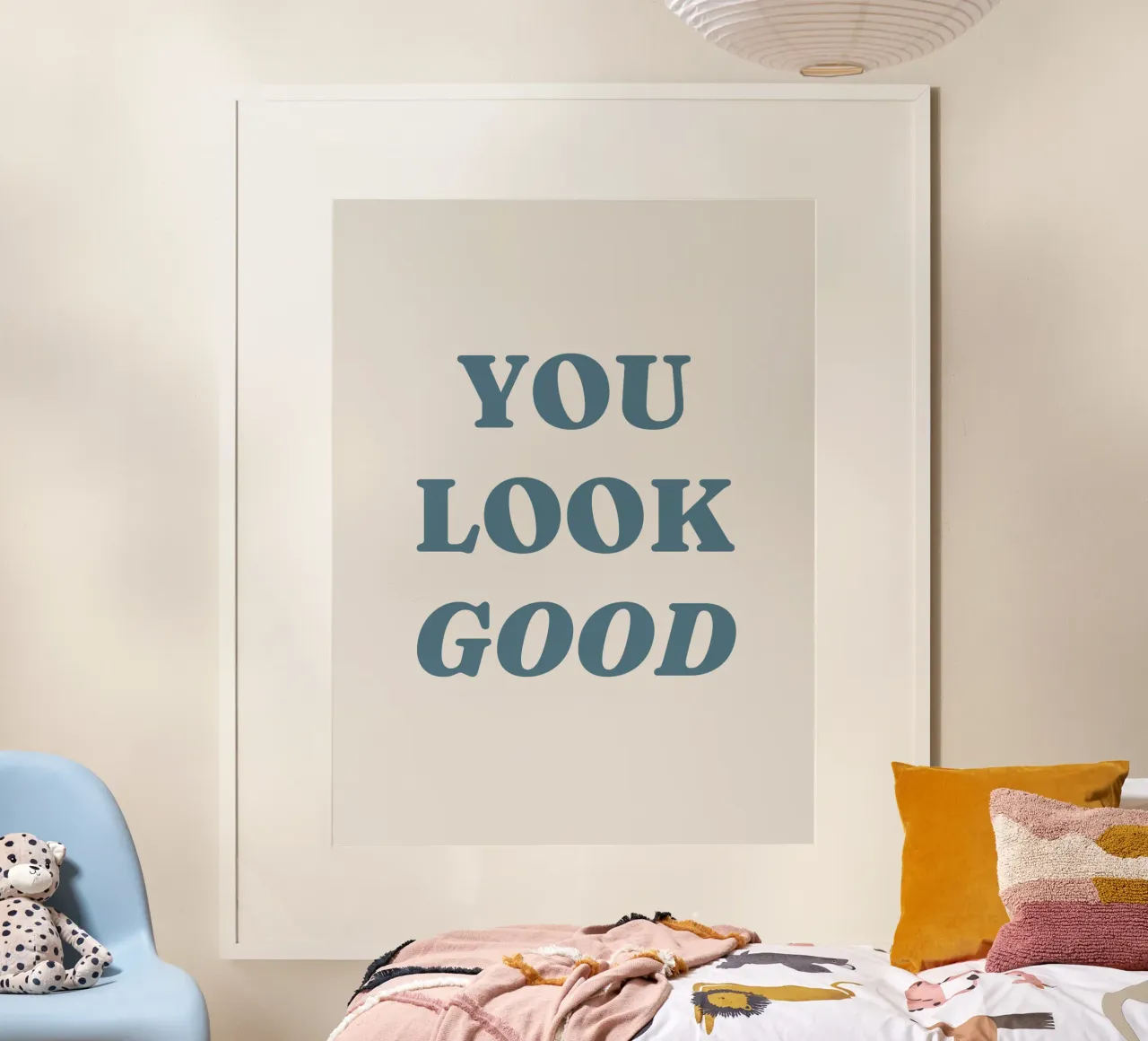You Look Good poster con telaio in legno da lucky club