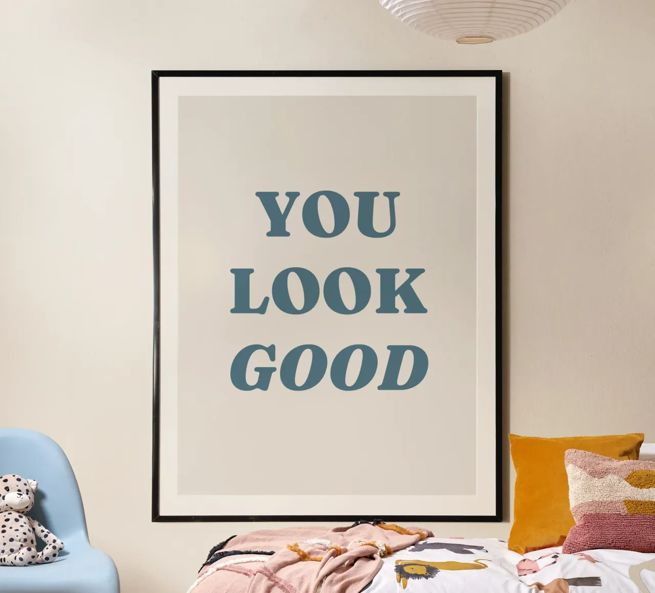 You Look Good poster con telaio in legno da lucky club