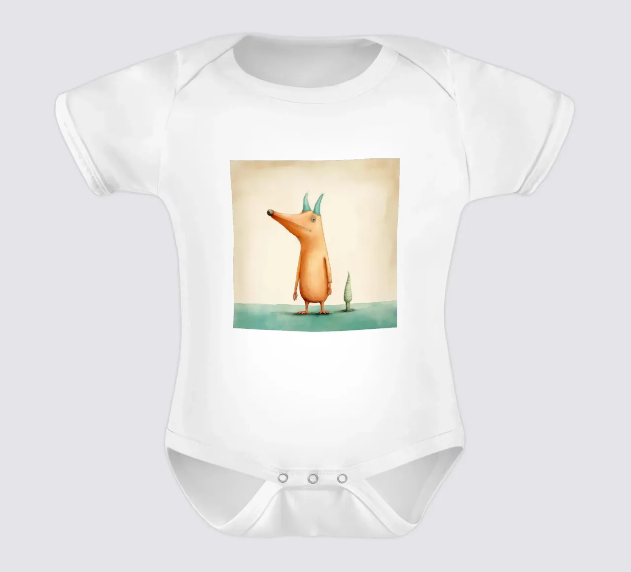 Mínimo Aardvark 3 body de bebé de Minimal Animal Art