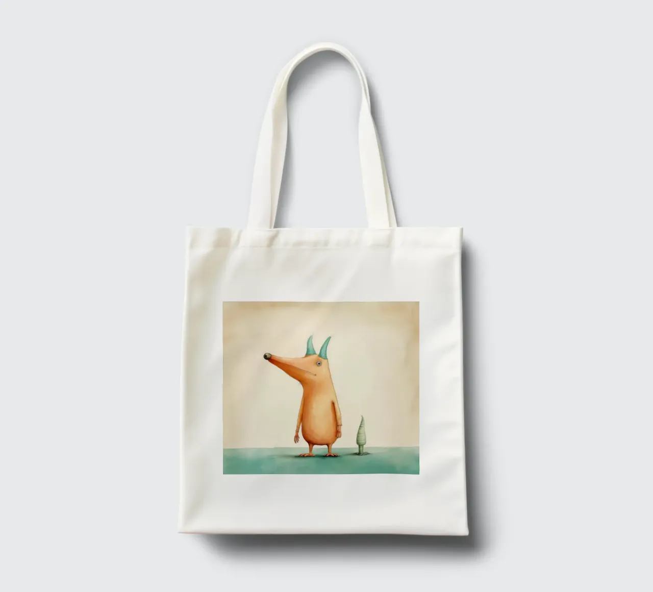 Minimal Aardvark 3 tote bag by Minimal Animal Art