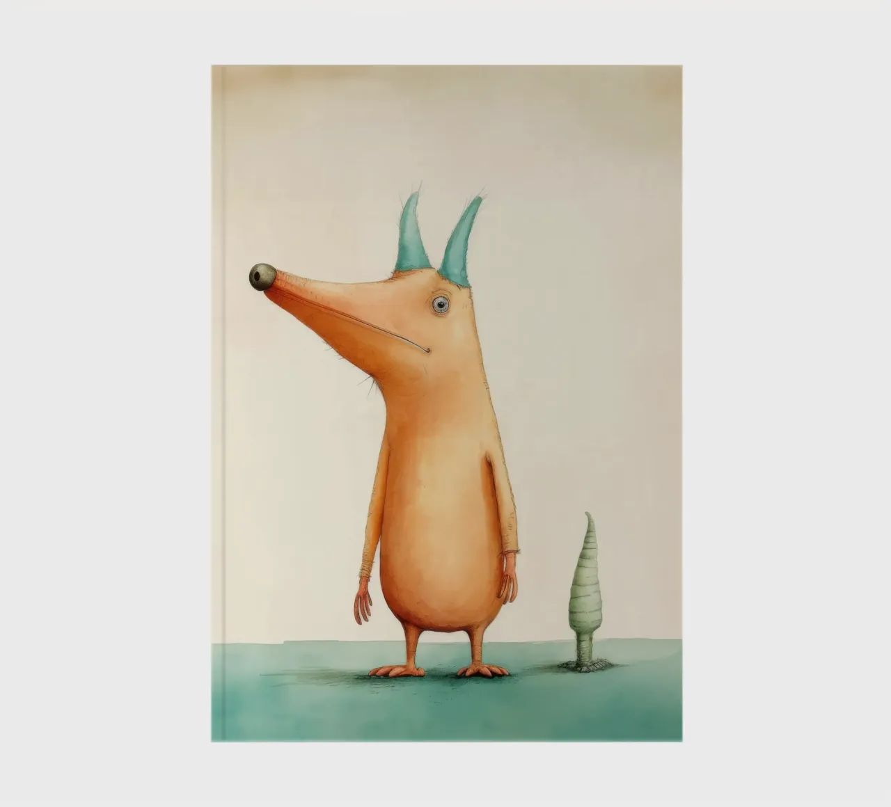 Minimal Aardvark 3 notebook by Minimal Animal Art