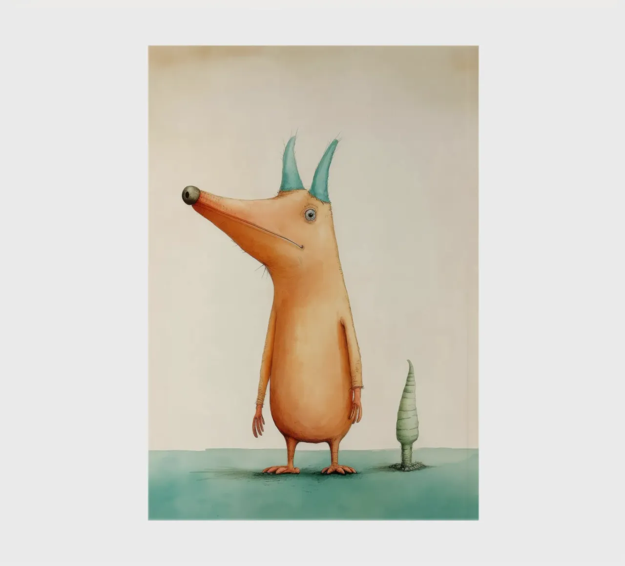 Minimal Aardvark 3 notebook by Minimal Animal Art