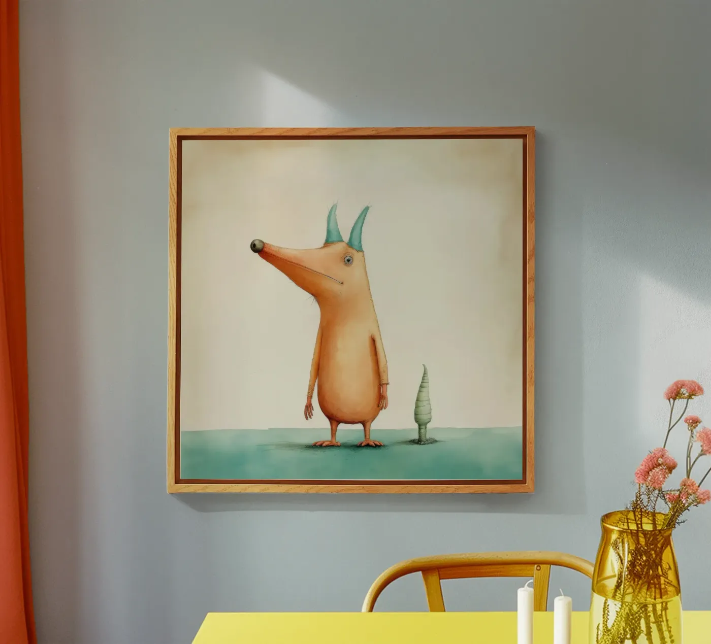 Minimal Aardvark acrylic glass by Minimal Animal Art