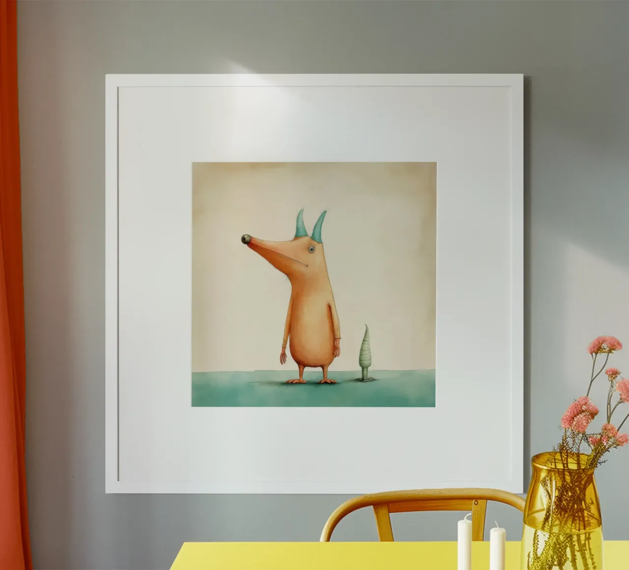 Minimal Aardvark poster da Minimal Animal Art