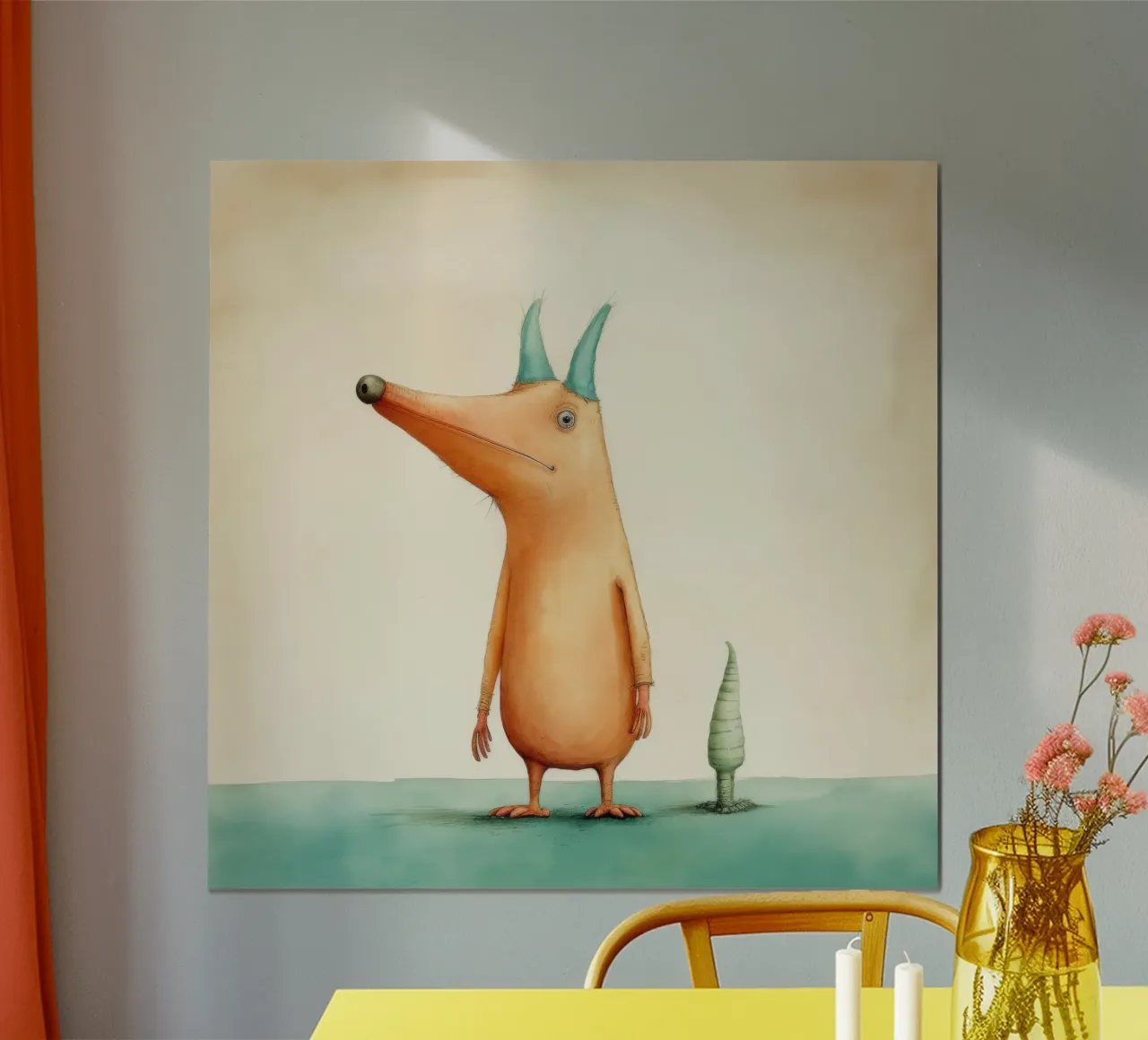 Minimal Aardvark poster da Minimal Animal Art