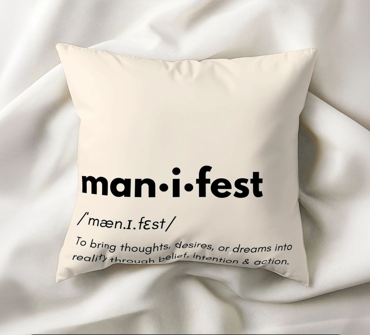 Manifest | Dictionary Style Print cuscino da PrintCessStudio