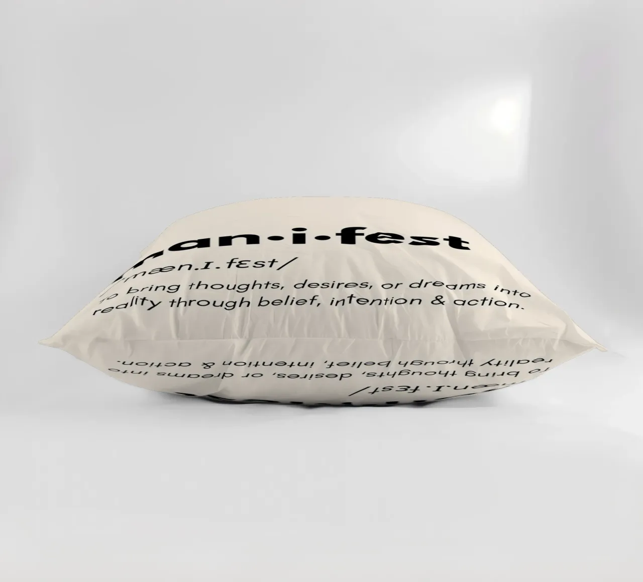 Manifest | Dictionary Style Print Kissen von PrintCessStudio