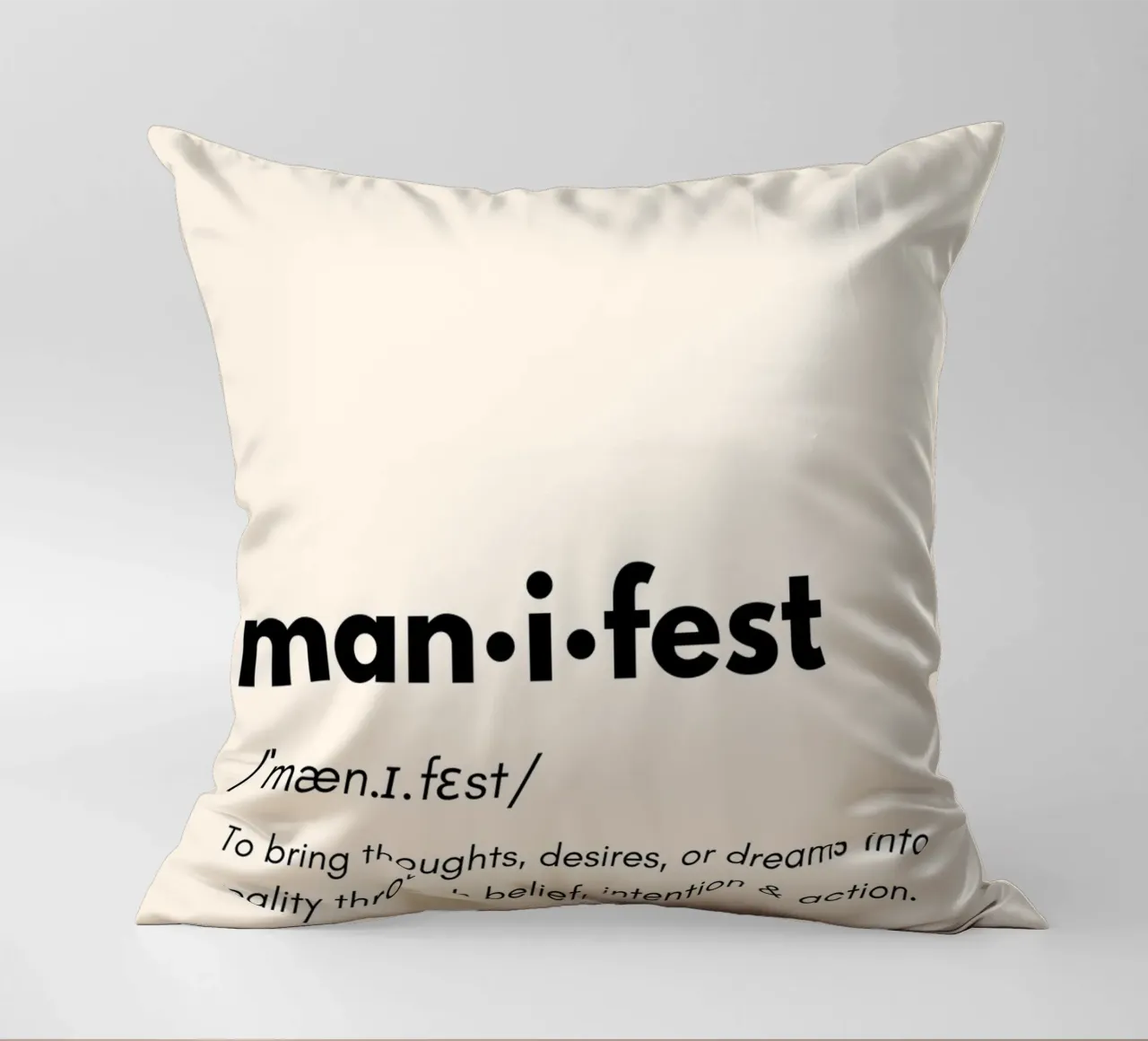 Manifest | Dictionary Style Print Kissen von PrintCessStudio