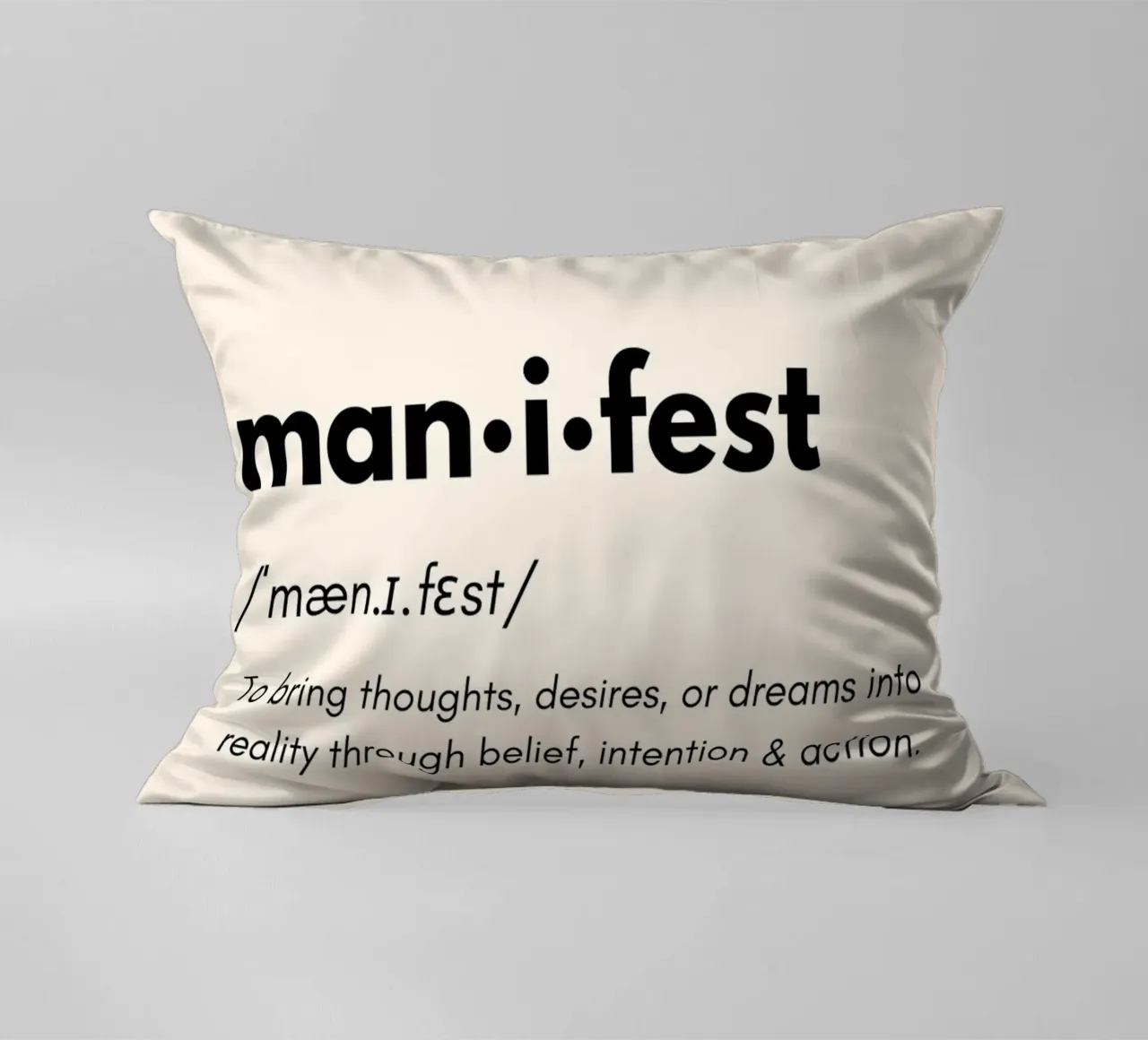 Manifest | Dictionary Style Print Kissen von PrintCessStudio