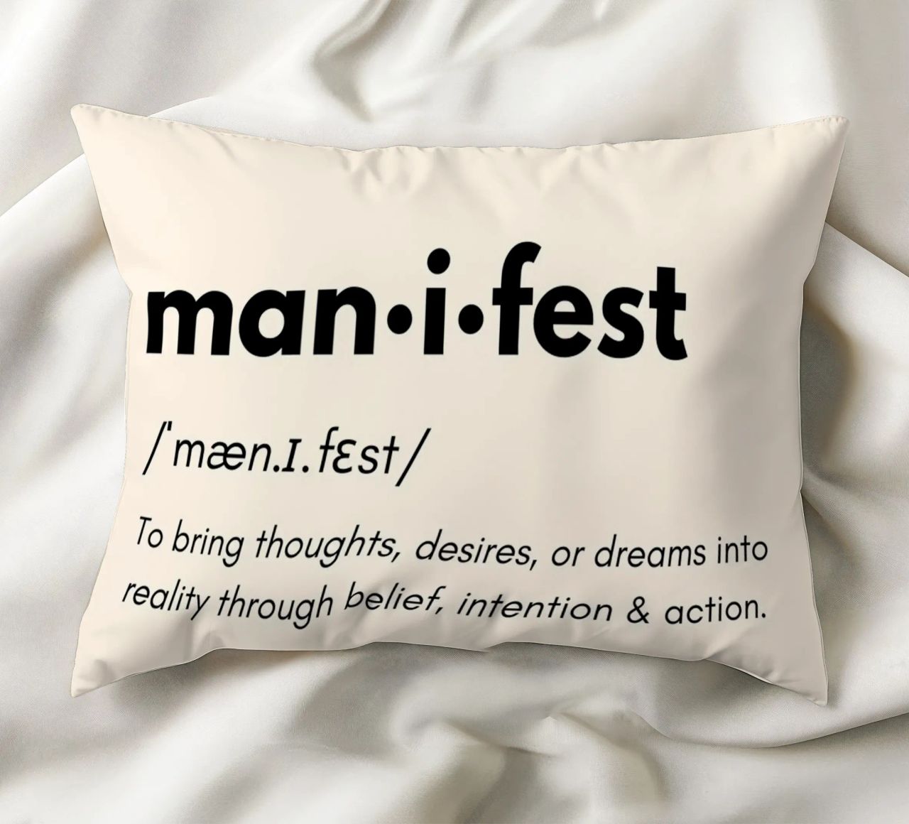 Manifest | Dictionary Style Print cuscino da PrintCessStudio