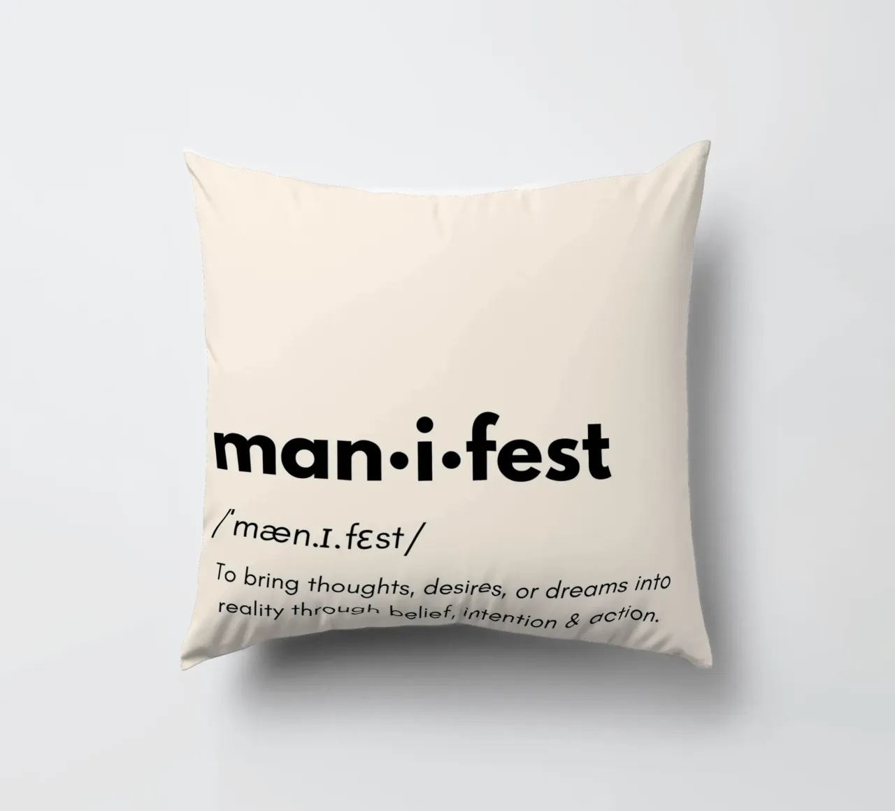 Manifest | Dictionary Style Print Kissen von PrintCessStudio