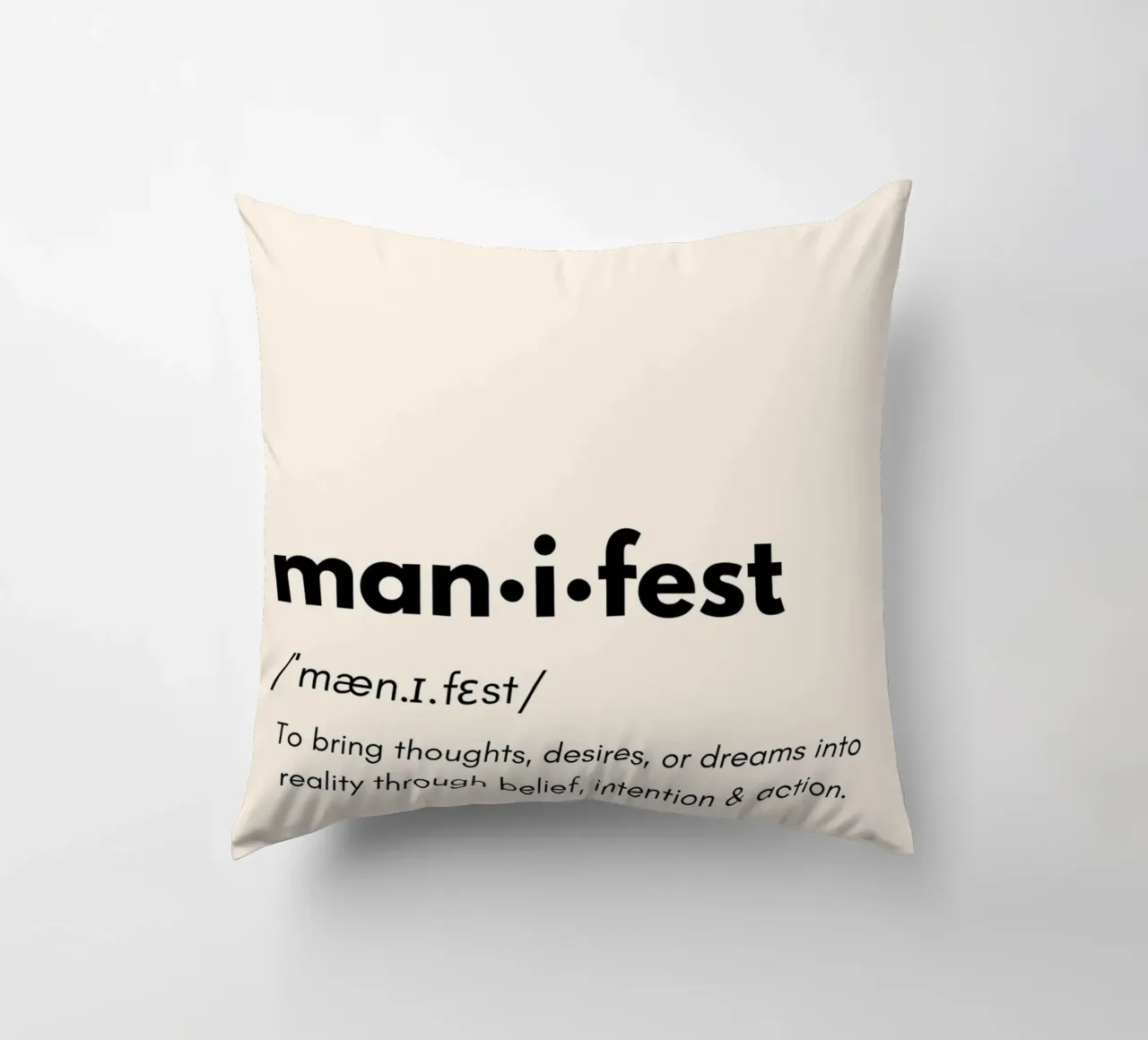 Manifest | Dictionary Style Print Kissen von PrintCessStudio