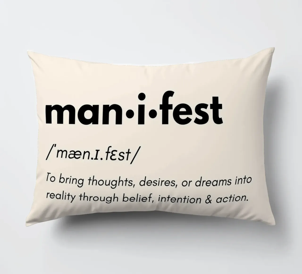 Manifest | Dictionary Style Print Kissen von PrintCessStudio