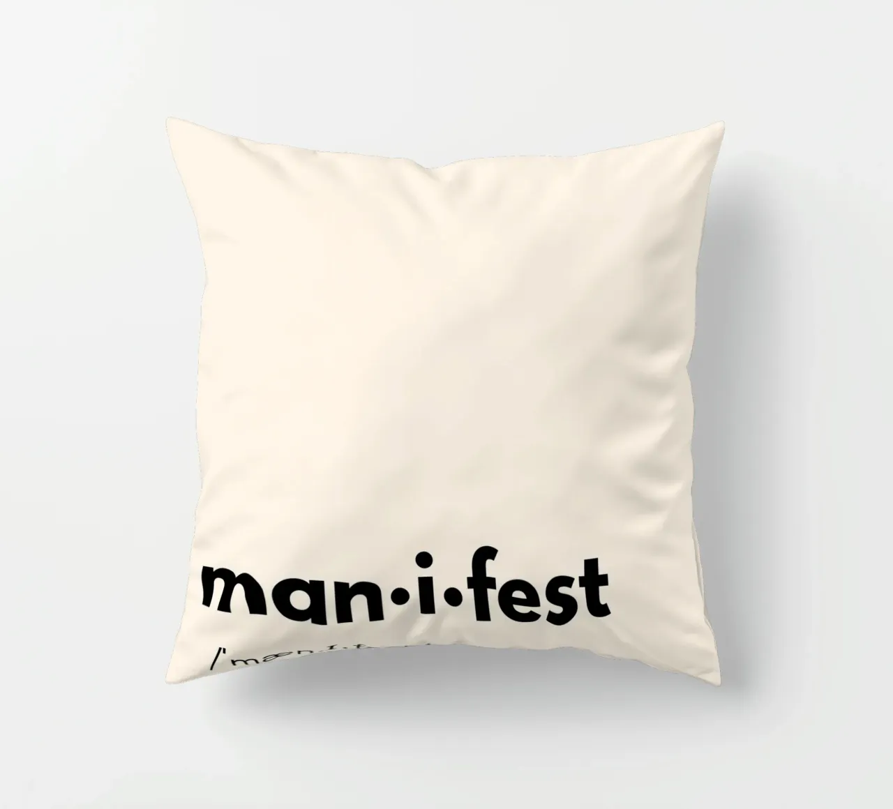 Manifest | Dictionary Style Print Kissen von PrintCessStudio