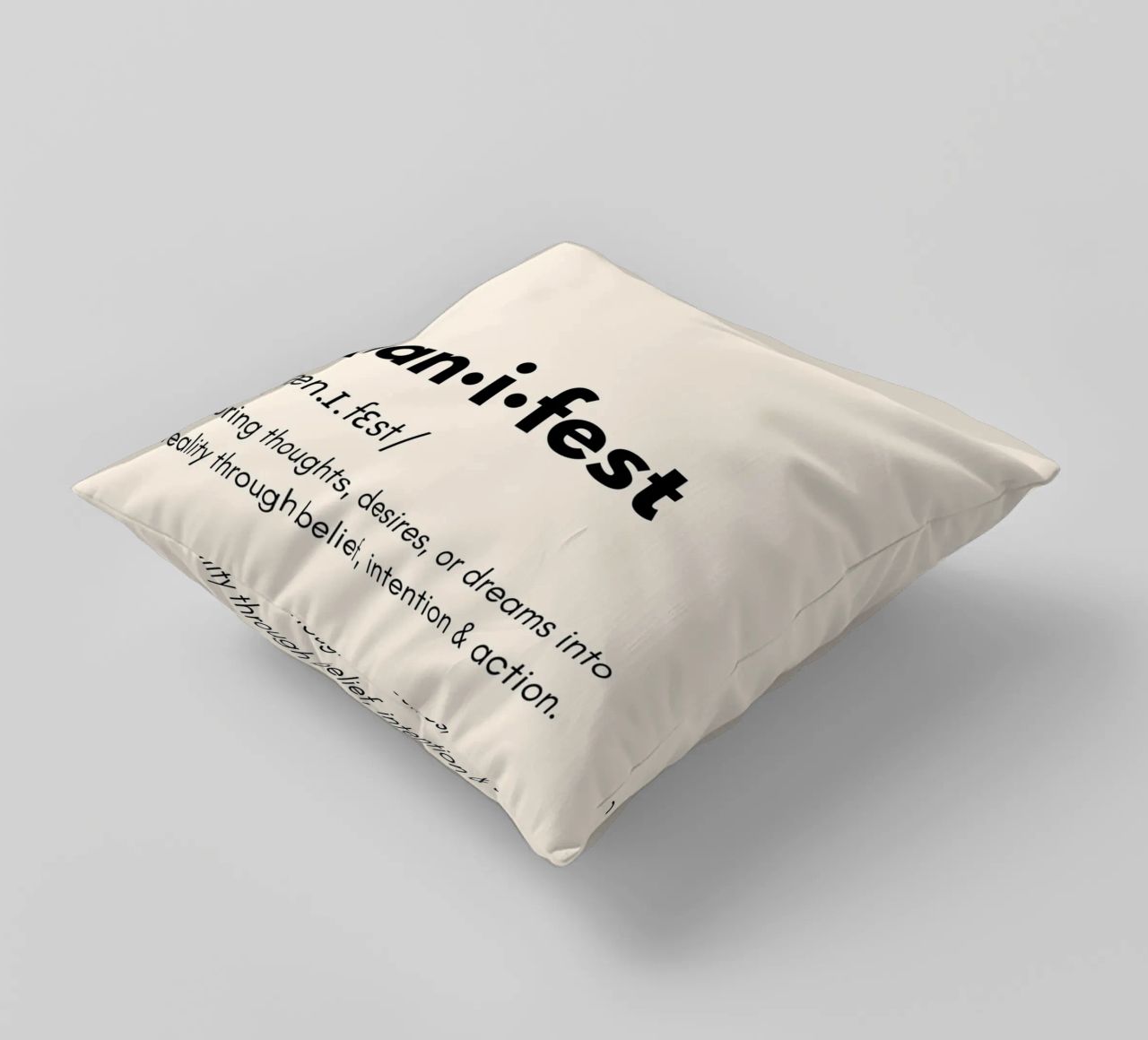 Manifest | Dictionary Style Print cuscino da PrintCessStudio